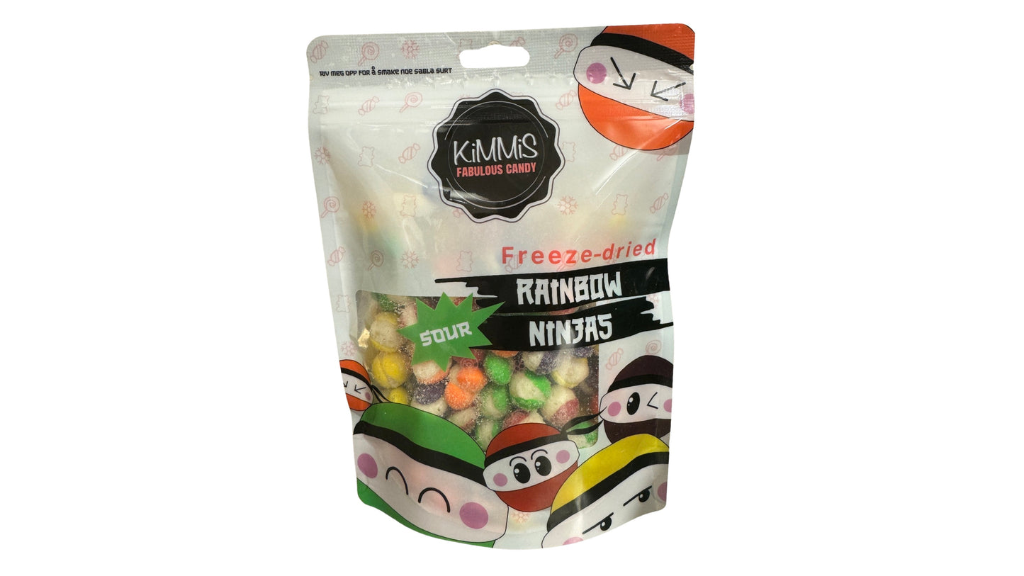 Rainbow Ninjas Sour – Frysetørket Skittles 100g
