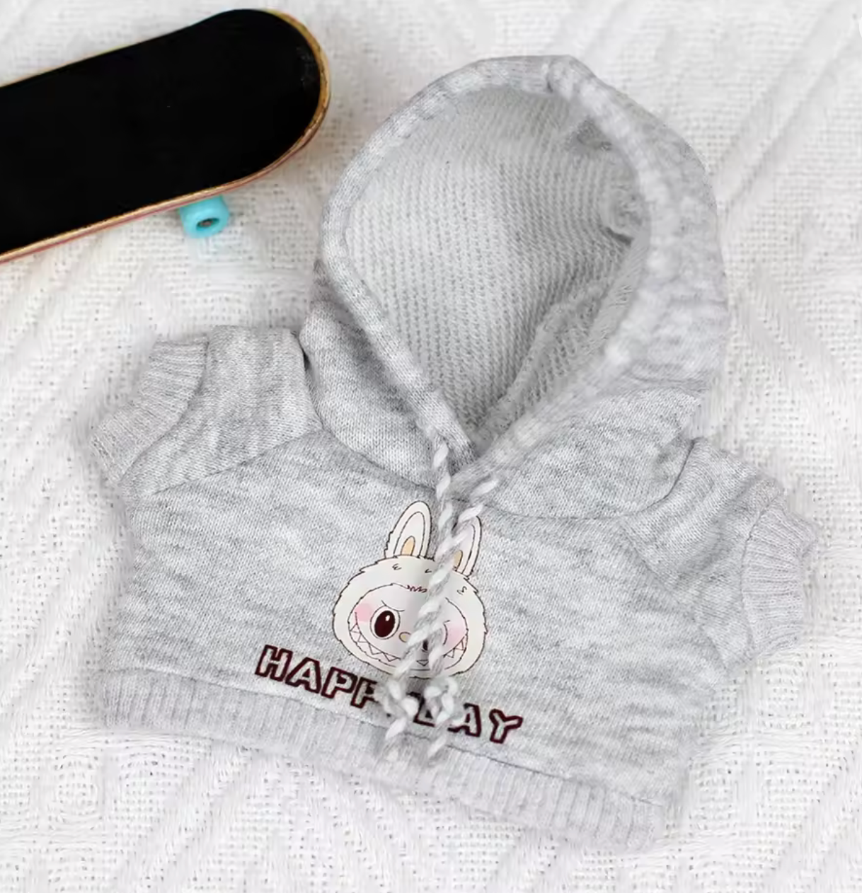 Hettegenser til Labubu (Grå)