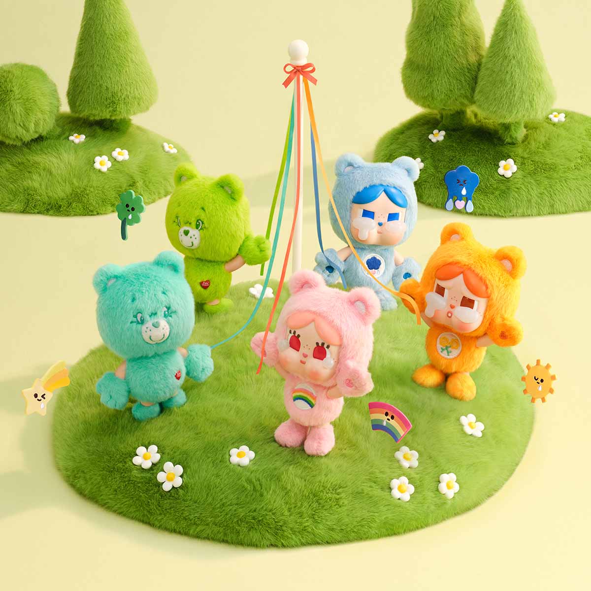POP MART CRYBABY × Care Bears Series - Vinyl Plush Pendant