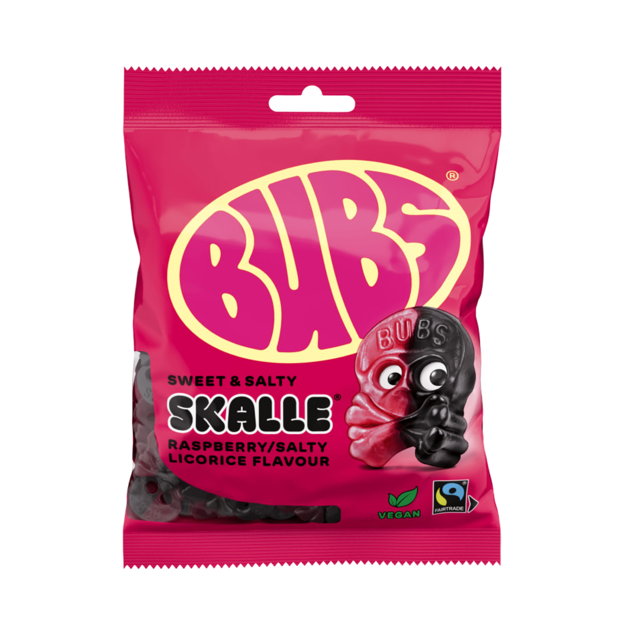 Skalle Hallon/Lakrits 90g Bubs
