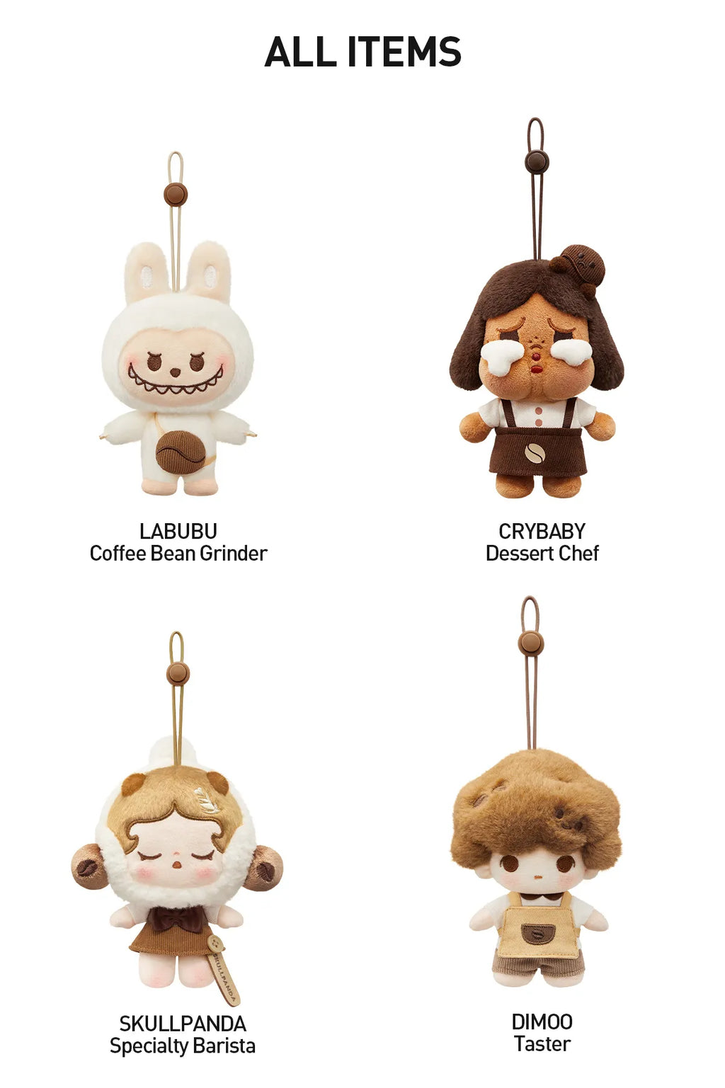 POP BEAN Coffee Factory Series-Plush Pendant