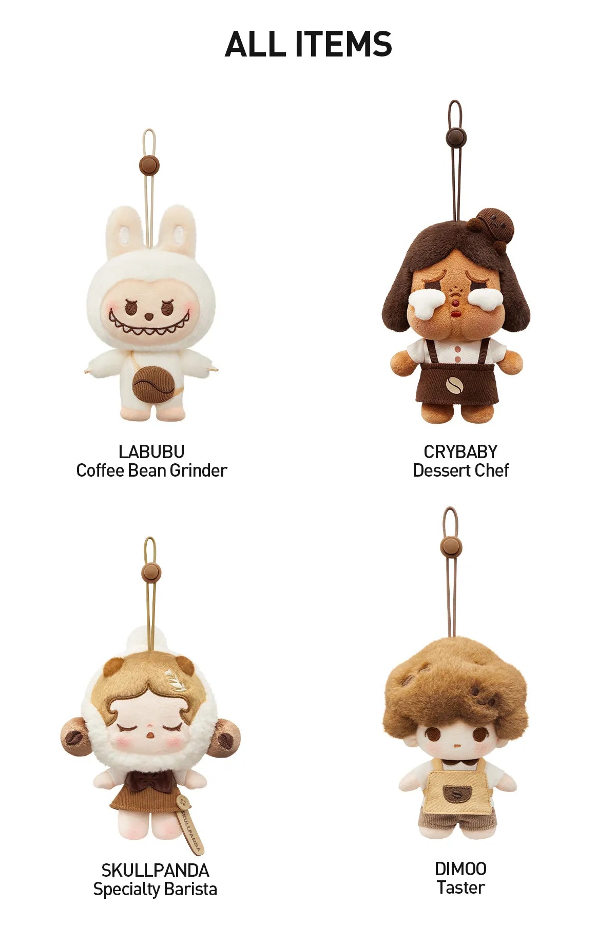 POP BEAN Coffee Factory Series-Plush Pendant