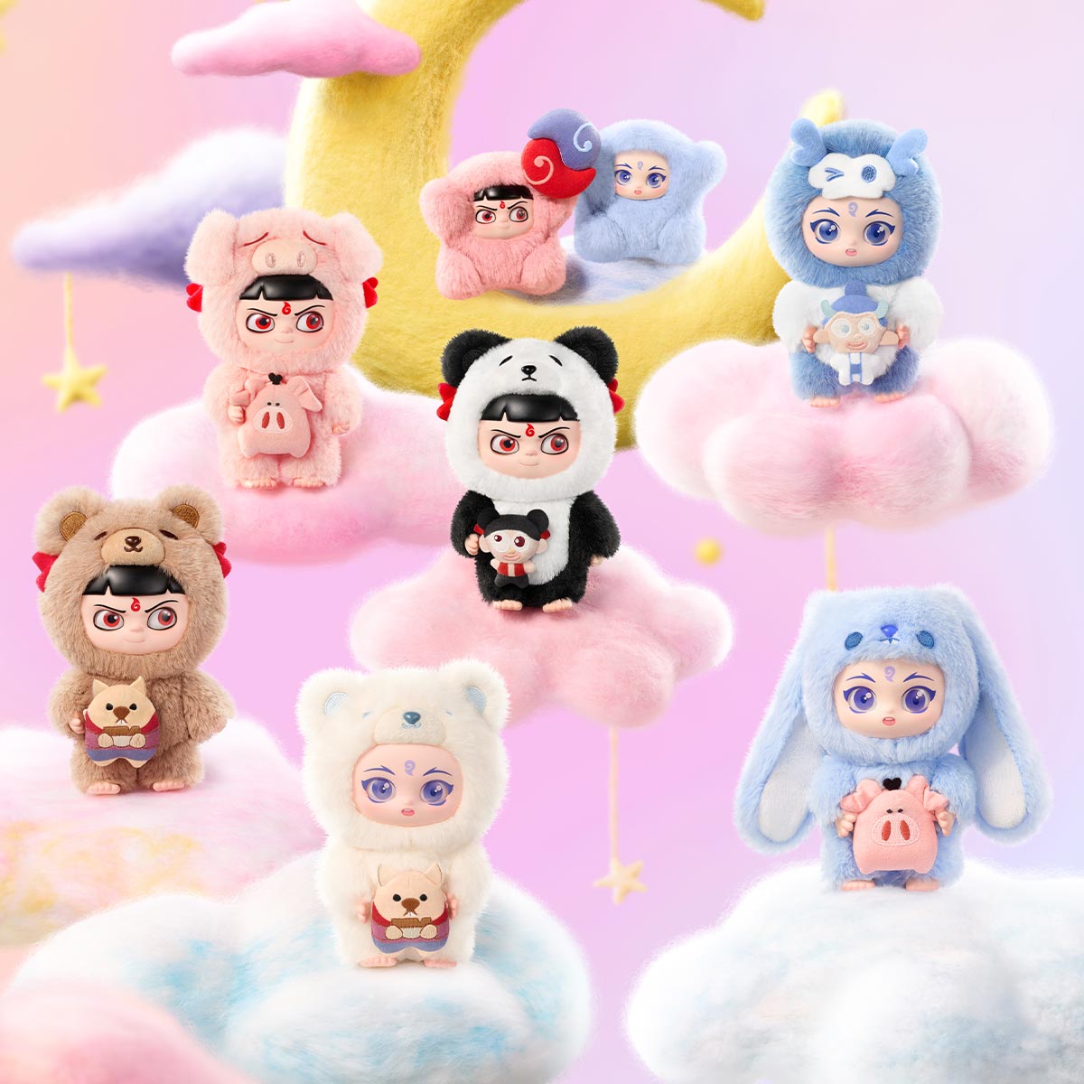 NeZha 2 Dress Up Party Series Vinyl Plush Doll Pendant