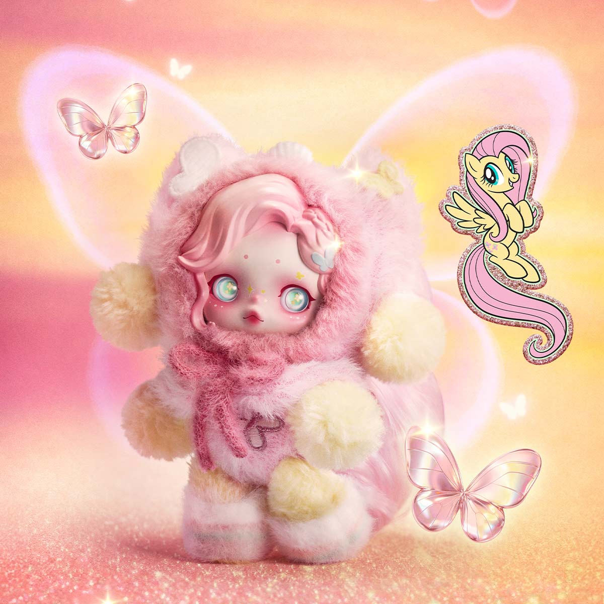 SKULLPANDA × My Little Pony Series Plush Doll Pendan