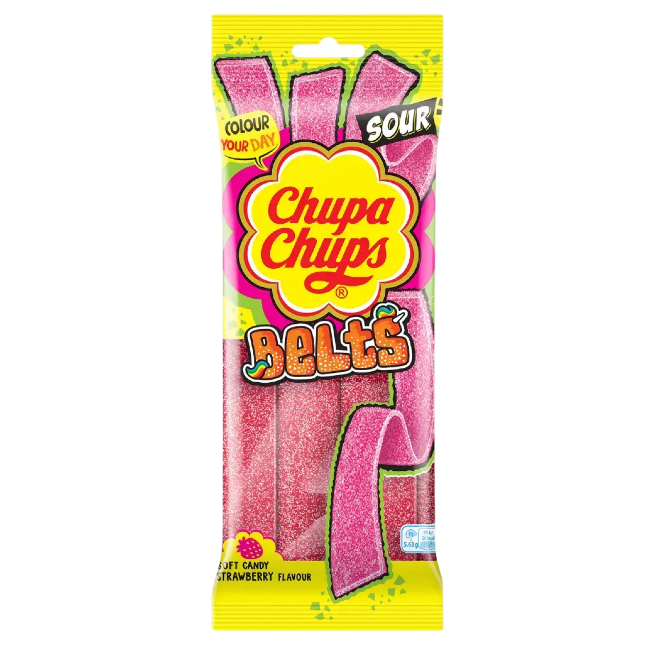 CHUPA CHUPS SOUR STRAWBERRY BELTS 90g