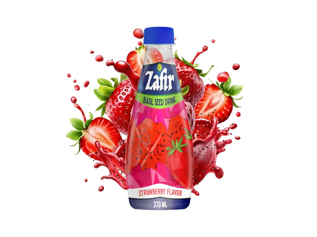 Kato Zafir Strawberry Juice with Basil Seed 370ml