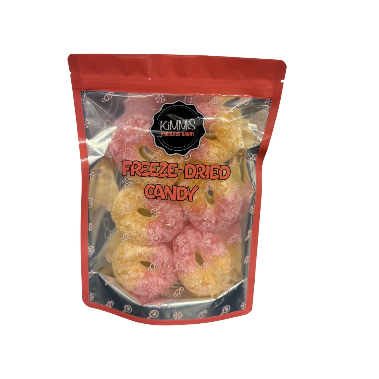 Frysetørkede Peach Rings – Crunchy Ferskensmak (48g)
