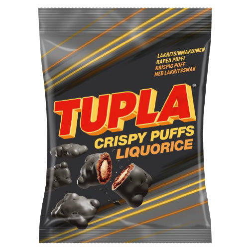 Tupla Crispy Puffs Liquorice 140g