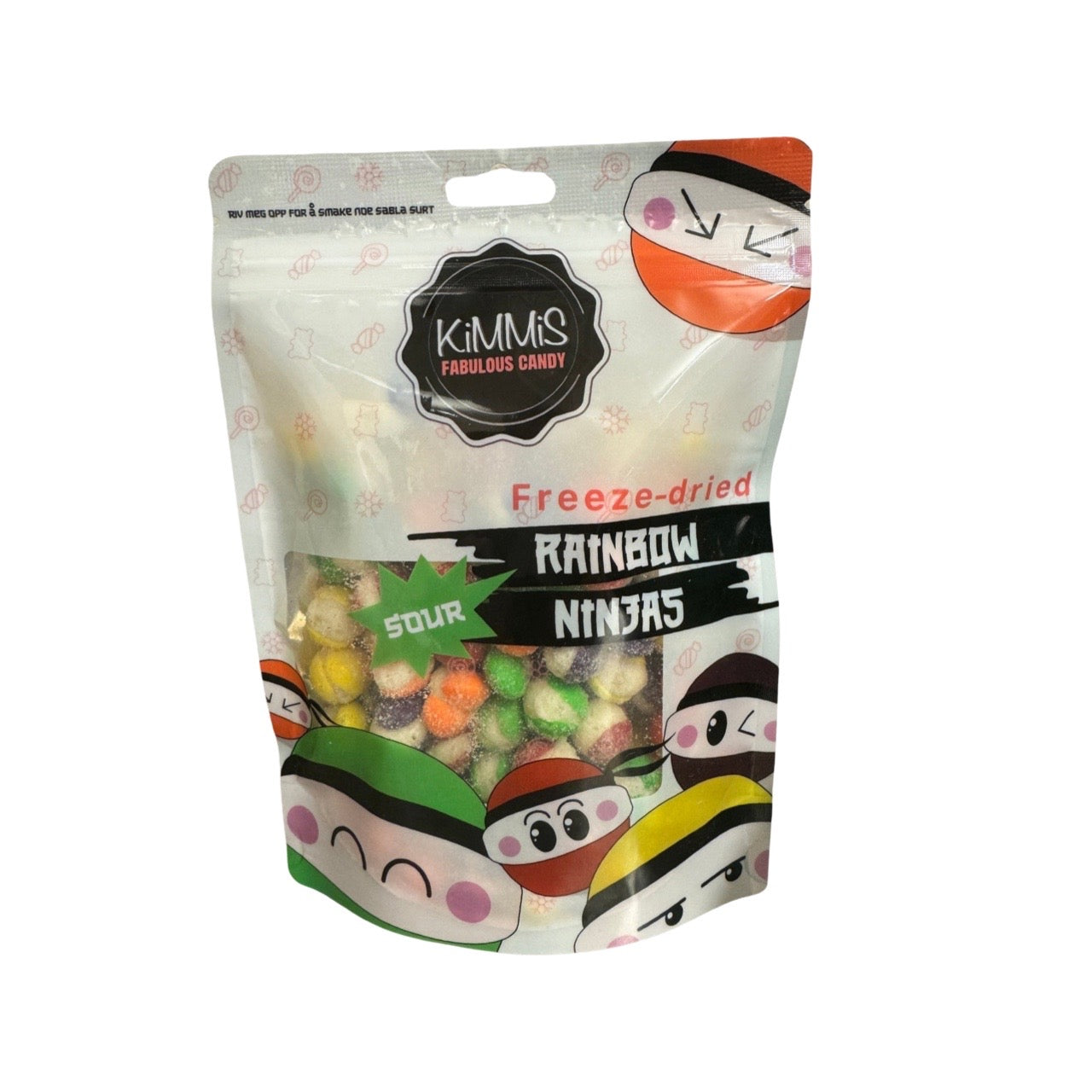 Rainbow Ninjas Sour – Frysetørket Skittles 100g