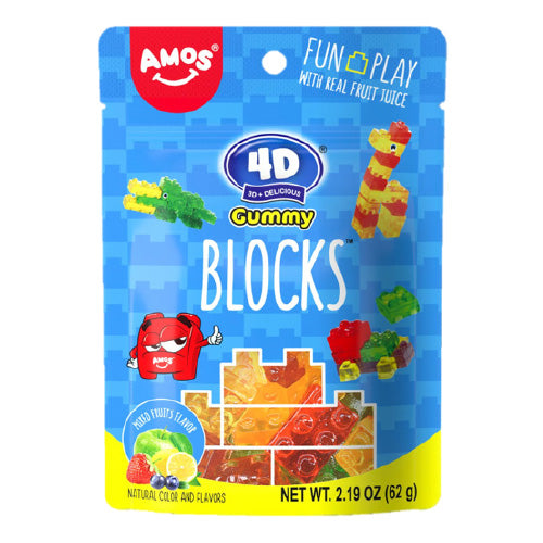 Amos 4D Fruit Gummy Blocks