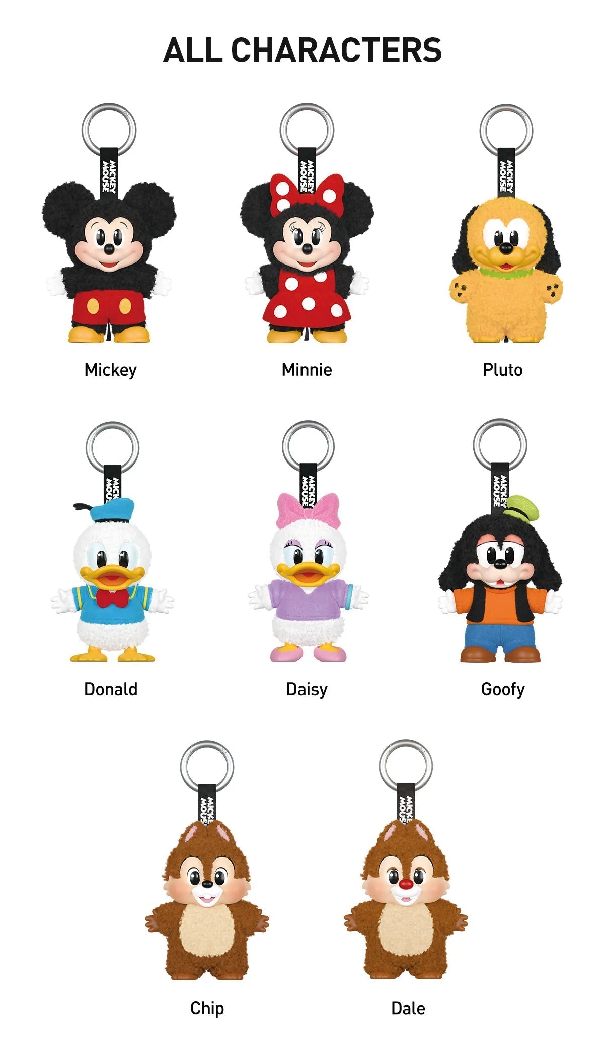 Mickey Family Cute Together Series Plush Pendant Blind