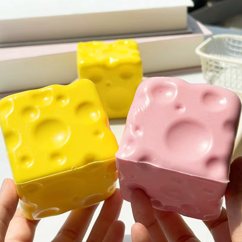 Cheese Cube Stress Ball – Squishy Osteterning