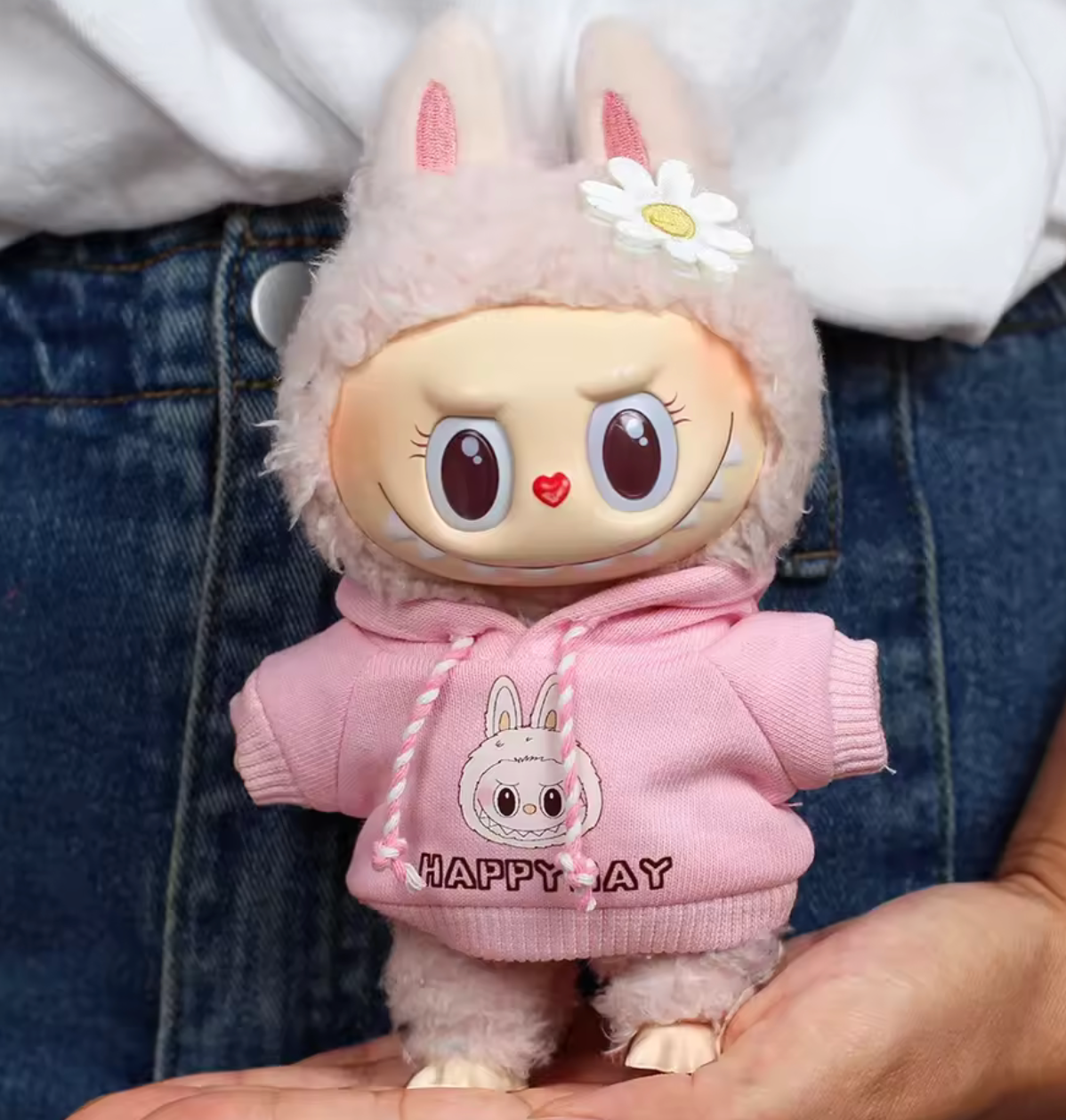 Hettegenser til Labubu (Rosa)