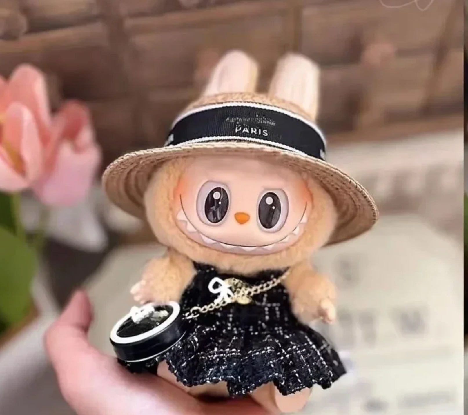 Labubu designer Paris kjole (Sort)