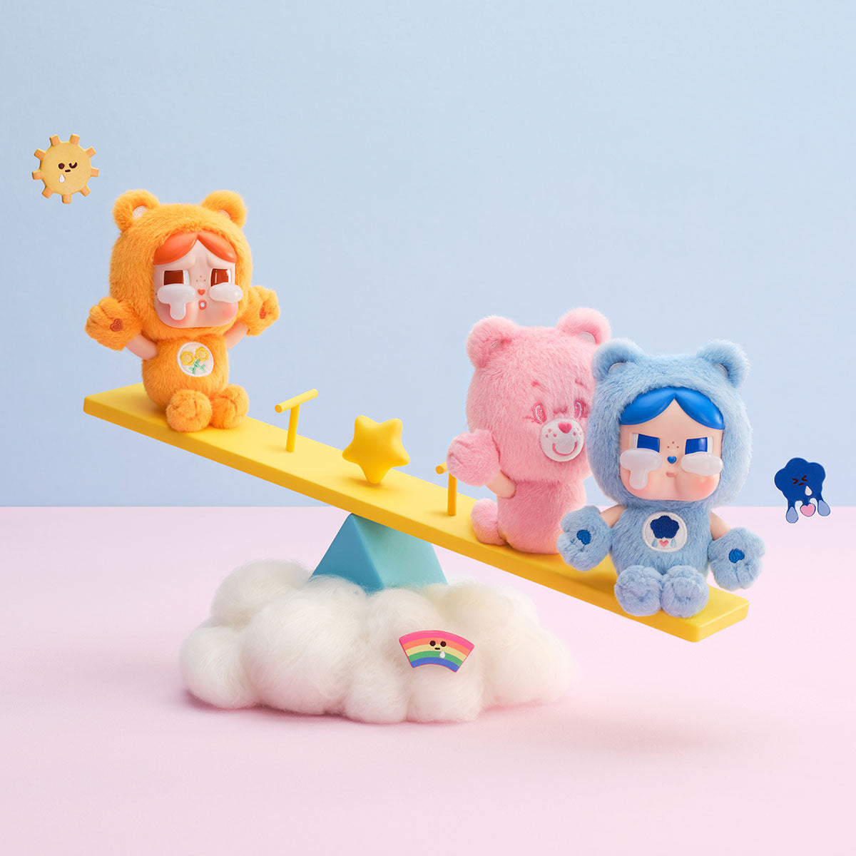 POP MART CRYBABY × Care Bears Series - Vinyl Plush Pendant