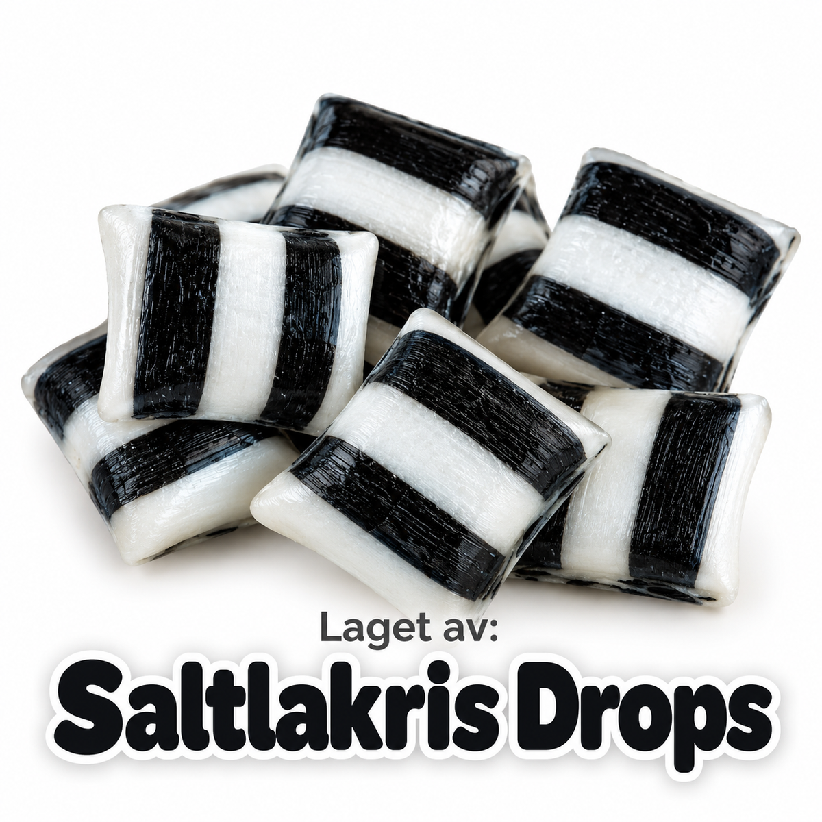 Frysetørket Saltlakris drops