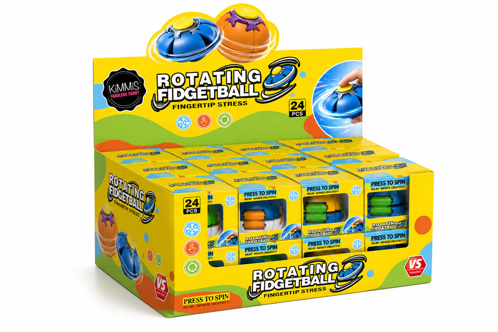 Rotating Fidget Ball – Stressball med roterende spinner